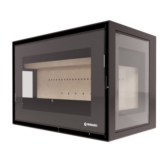 Șemineu încorporat pe lemne UNGARO IXL65143F, focar cu convecție naturală, 680 × 405-540 × 499 mm, putere nominala 7,5 kW
