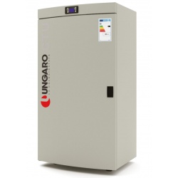 Centrală termică pe peleți UNGARO CTUL934A1A, schimbător de căldură din otel, 710 × 710 × 1420 mm, putere nominala 8-32 kW