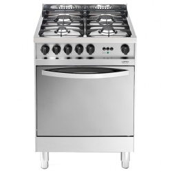 Aragaz Lofra Maxima X66GV, 60x60 cm, gaz, 4 arzatoare, grill electric, timer, aprindere electronica,cuptor pe gaz, inox