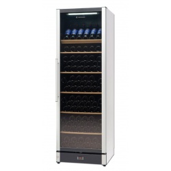 Vitrina de vinuri Tecfrigo Wine 185 Black, 197 sticle, 1 zona temperatura, negru / inox