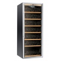 Vitrina de vinuri Tecfrigo Sommelier 301, 129 sticle, 1 zona temperatura, negru / inox