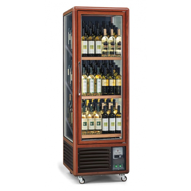 Vitrina de vinuri Tecfrigo Sommelier 481, 192 sticle, 1 zona temperatura, negru / inox