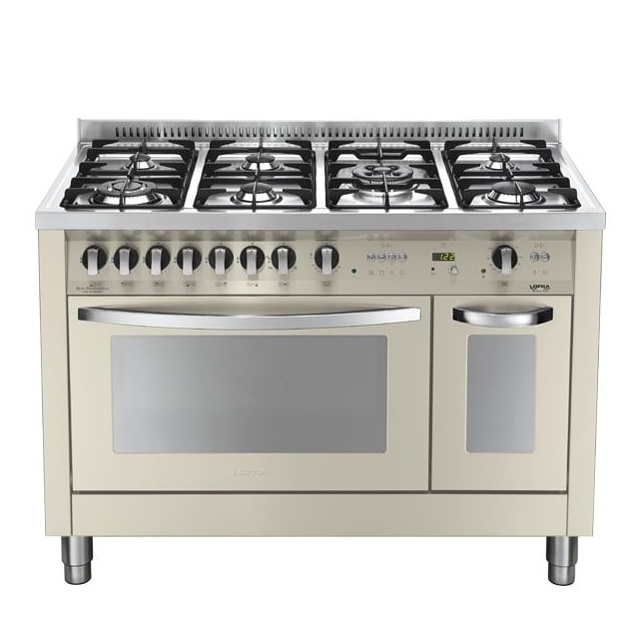 Aragaz Lofra Special120 PBPD126GV+E/2CI, gaz, 120x60cm, 7 arzatoare, 2 cuptoare, grill electric, timer, alb