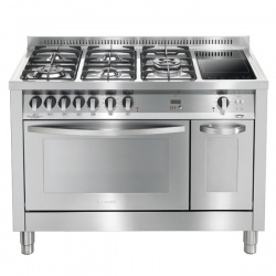 Aragaz Lofra Special 120 PD126MF+E/2CIK, plita gaz+inductie, 120x60cm, 5 arzatoare, 2 cuptoare, grill electric, timer, inox