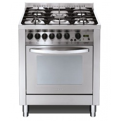 Aragaz Lofra Neo Professional P76GV/C, gaz, 70x60cm, 5 arzatoare, grill electric, timer, aprindere electronica, inox