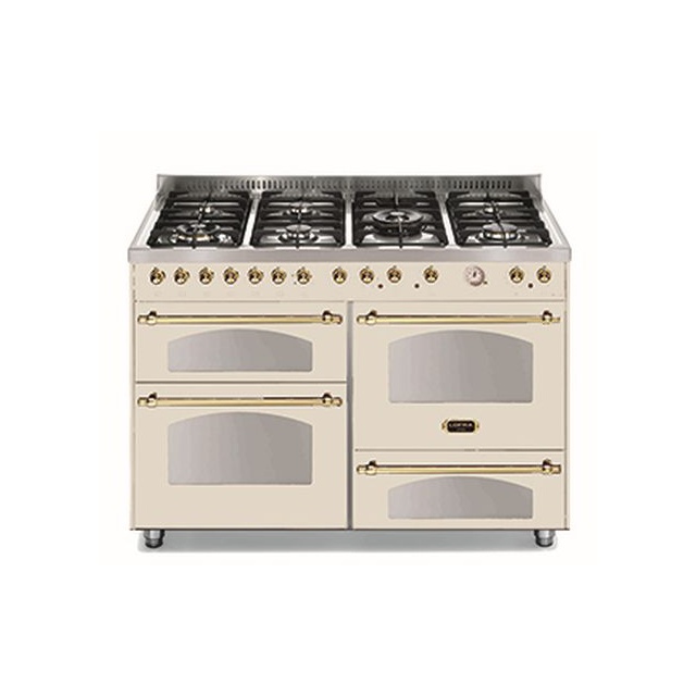 Aragaz Lofra Special120 PBI126SMFE+MF/2CI, gaz, 120X60cm, 7 arzatoare, 3 cuptoare, grill electric, timer, crem