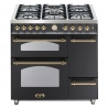 Aragaz Lofra Dolcevita90 RNM96MF2ET/CIF, 90x60cm, 5 arzatoare, 3 cuptoare, grill electric, timer, negru