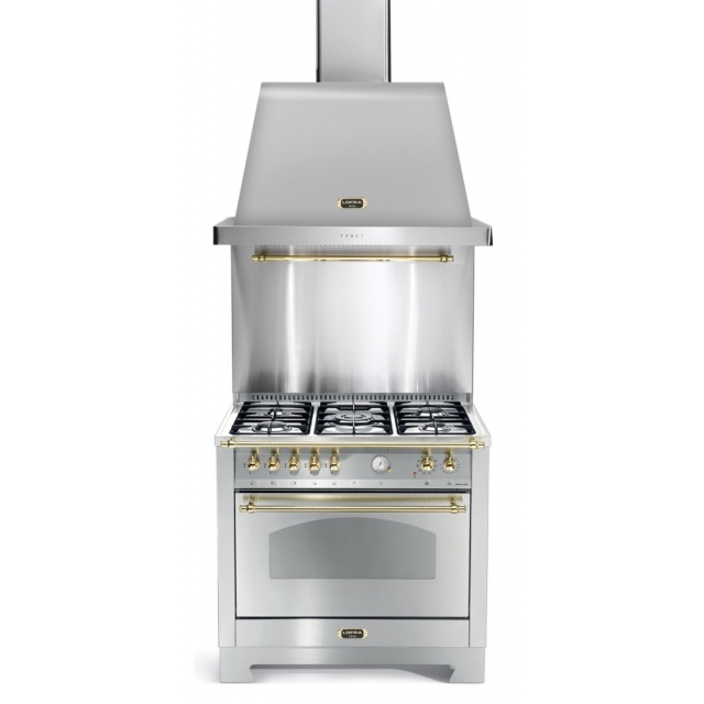 Set Aragaz Lofra Dolcevita RSG96MFT/CI, 90x60cm, gaz, 5 arzatoare, grill +Splash Back 90+Hota Dolcevita 90, inox