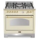 Set Aragaz Lofra Dolcevita RBIG96MFT/CI, 90x60cm, gaz, 5 arzatoare, grill +Splash Back 90+Hota Dolcevita 90, crem