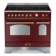 Set Aragaz Lofra Dolcevita RRD96MFTE/5i, 90x60cm, gaz, 5 zone inductie, grill +Splash Back 90+Hota Dolcevita 90, rosu burgundy