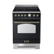 Aragaz Lofra Dolcevita RNM66MFT/5i, 60x60 cm, 4 zone gatit, plita inductie, cuptor electric 9 functii, grill, negru mat