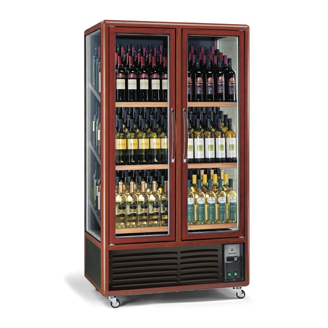 Vitrina de vinuri Tecfrigo ENOTEC 680 3TV,capacitate 680 l, temperatura +5/+9/+18°C, maro