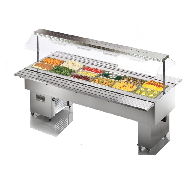 Vitrina frigorifica ingrediente ISOLA 4.0 M BM INOX, temperatura +30/+90°C, argintiu