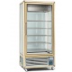 Vitrina frigorifica de cofetarie Tecfrigo Snelle 650 GS, capacitate 650 l, temperatura +3/+10°C, auriu/argintiu
