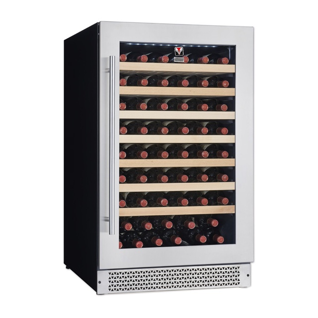 Vitrina vinuri incorporabila Tecfrigo Sommelier 80/1 Plus, capacitate 120 l, temperatura +5/+20, negru