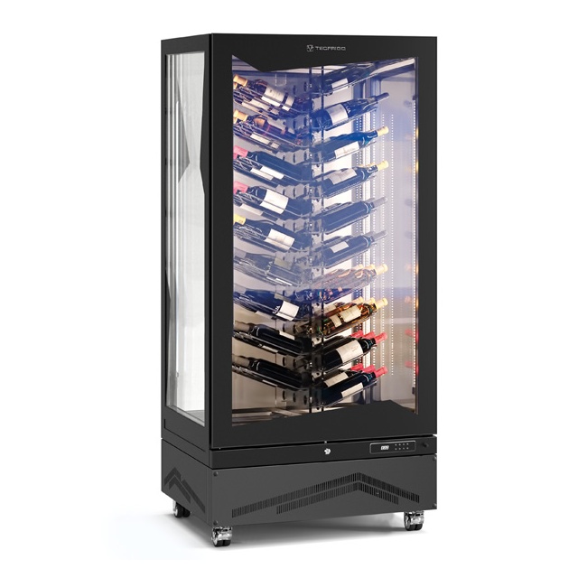 Vitrina de vinuri Tecfrigo MARILYN 650 WINE, 650 l, 114 sticle, temperatura +4/+18, lemn nuc
