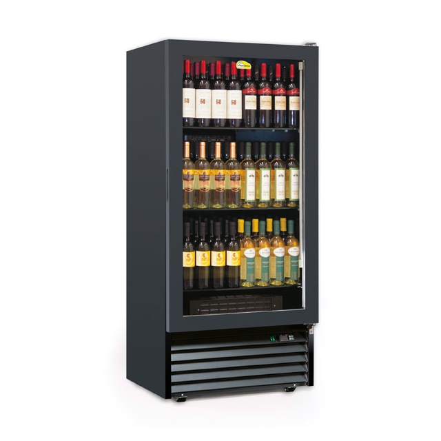 Vitrina de vinuri Tecfrigo CAVE 370 1TV, 370 l, 84 Sticle, temperatura +5/+18°C, negru