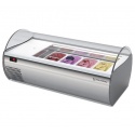 Vitrina frigorifica expunere ingrediente Tecfrigo MICROGEL 2 GN, temperatura +2/+8 °C, argintiu