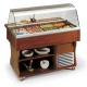 Vitrina frigorifica expunere produse Tecfrigo ISOLA MSERVICE 6, rafturi depozitare, temperatura +4/+10°C, maro