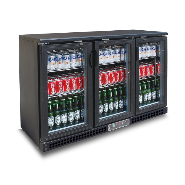 Vitrina verticala frigorifica pentru bauturi Tecfrigo PUB 315 PS, capacitate 382 l, temperatura +2/+8º C, negru
