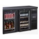 Vitrina orizontala frigorifica pentru bauturi Tecfrigo EUROBAR 3P Glass, capacitate 536 l, temperatura +4/+10 C, negru