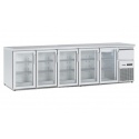 Vitrina frigorifica orizontală Tecfrigo BBX 5V TOP Glass, cu blat de lucru, capacitate 940 l, temperatura +4/+8, argintiu