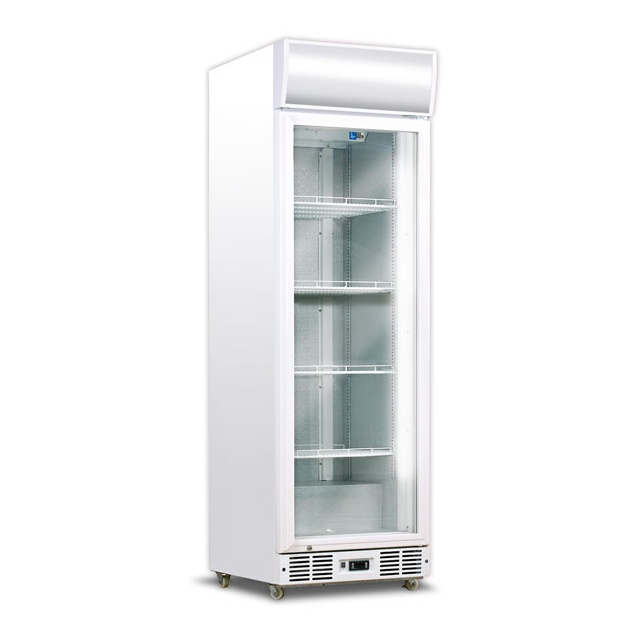 Vitrina frigorifica bauturi Tecfrigo C 450 GC, cu caseta luminoasa, capacitate 420 L, temperatura +3/+10º C, alb