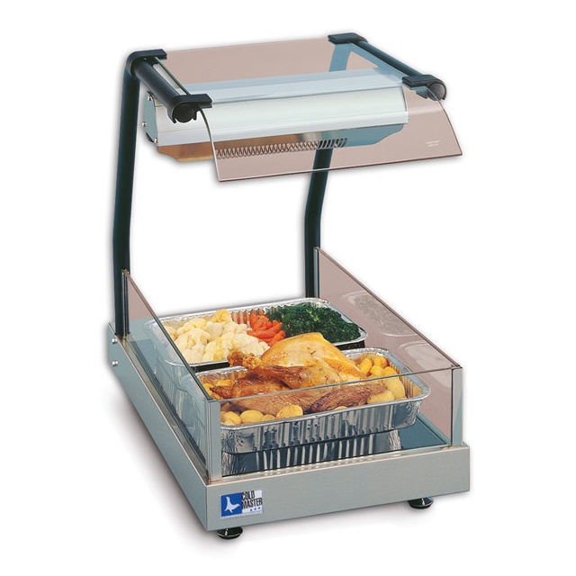 Plita ceramica fierbinte cu vitrina prezentare Tecfrigo Gastronom GN 1/1 Base, mentine mancarurilor calde, +30/+90°C, 600W, inox