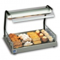 Plita vitroceramica fierbinte cu vitrina prezentare Tecfrigo Euronorm Vista, mentine mancarurile calde, +30/+90°C, 700W, inox