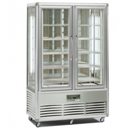 Vitrina frigorifica cofetarie Tecfrigo Snelle 700 G, 2 usi, capacitate 700l, temperatura +4/+10 ºC, argintiu