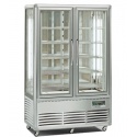 Vitrina frigorifica cofetarie Tecfrigo Snelle 700 BTV BIS, 2 usi, capacitate 700l, temperatura +5/-18 ºC, argintiu
