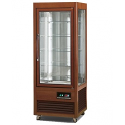 Vitrina frigorifica cofetarie Tecfrigo Saloon 505 Q, capacitate 500l, temperatura +4/+10 ºC, lemn nuc
