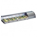 Vitrina calda de expunere incorporabila Tecfrigo SAMBA 3 VT (GN), putere 770 W, lungime 112.2 cm, +4/+10 ºC, argintiu