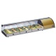 Vitrina calda de expunere incorporabila Tecfrigo SAMBA 3 VT (GN), putere 770 W, lungime 112.2 cm, +4/+10 ºC, argintiu