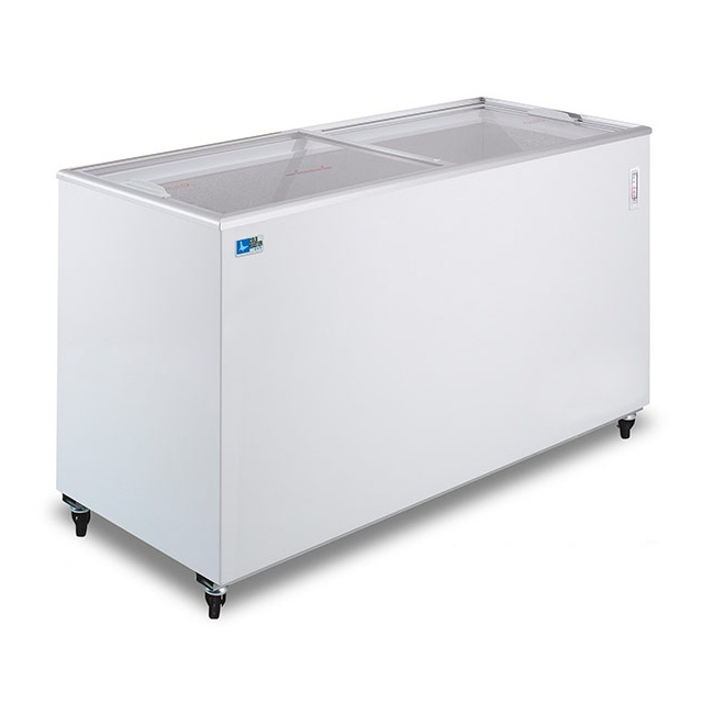 Lada frigorifica Tecfrigo FVS 200, cu geamuri glisante,putere 190 W, capacitate 165 litri, lungime 71.9 cm, -12/-22, alb