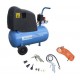 Set compresor fara ulei cu piston Gude 210/08/24 + 12 accesorii