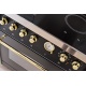 Aragaz Lofra Dolcevita RRD96MFTE/5i, 90x60 cm, 5 arzatoare, plita inductie, cuptor electric dublu 9 functii, grill, visiniu