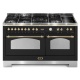 Aragaz Lofra Dolcevita RBID156MFT+MFT/AEOV, 150x60cm, gaz+inductie, 7 arzatoare, grill, rotisor, timer, cuptor dublu, crem