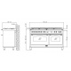 Aragaz Lofra RBI66MFT/CI, 60x60 cm, gaz, 4 arzatoare, grill, aprindere electronica, timer, crem