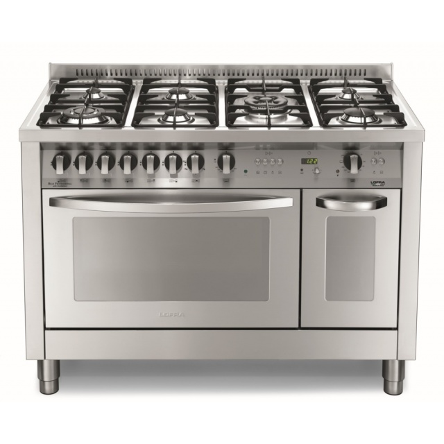 Aragaz Lofra Special120 PD126GV+E /2Cì, gaz, 120X60cm, 7 arzatoare, 2 cuptoare, grill electric, timer, inox