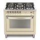 Aragaz Lofra Rainbow PBIG96MFT/C, gaz, 90X60cm, 5 arzatoare, grill electric, timer, aprindere electronica, crem