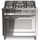 Aragaz Lofra Rainbow PLG96GVT/C, gaz, 90X60cm, 5 arzatoare, grill electric, timer, cuptor gaz, aprindere electronica, inox