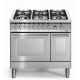 Aragaz Lofra Special 90 PD96MFTE/CISF, gaz, 90X60cm, 5 arzatoare, 2 cuptoare, grill electric, timer, inox