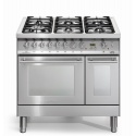 Aragaz Lofra Special 90 PD96MFTE/CISF, gaz, 90X60cm, 6 arzatoare, 2 cuptoare, grill electric, timer, inox