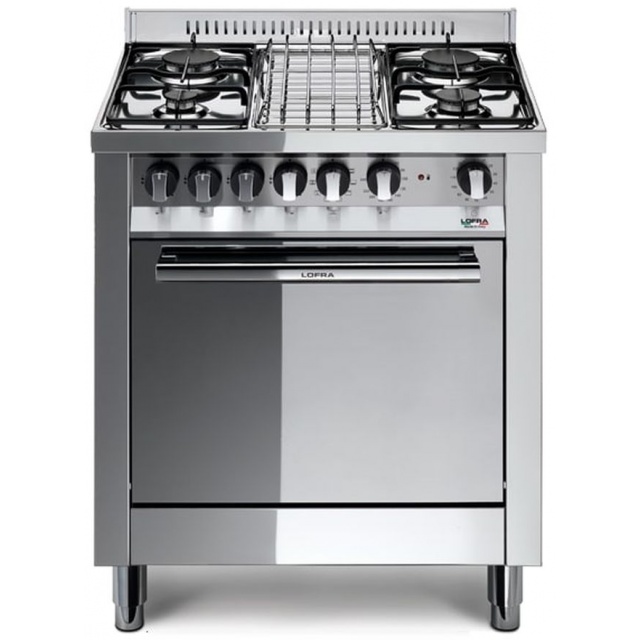 Aragaz Lofra RBI66MFT/CI, 60x60 cm, gaz, 4 arzatoare, grill, aprindere electronica, timer, crem
