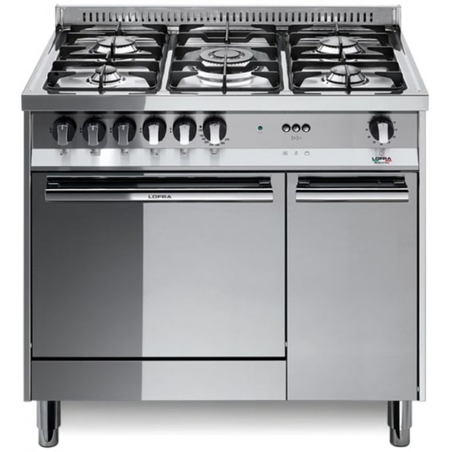 Aragaz Lofra Maxima MR96 MF/C, 90x60 cm, gaz, 5 arzatoare, grill electric, timer, aprindere electronica, inox