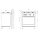 Aragaz Lofra Maxima M76GV/C, 70x60 cm, gaz, 5 arzatoare, grill electric, timer, aprindere electronica,cuptor pe gaz, inox