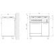 Aragaz Lofra RBI66MFT/CI, 60x60 cm, gaz, 4 arzatoare, grill, aprindere electronica, timer, crem