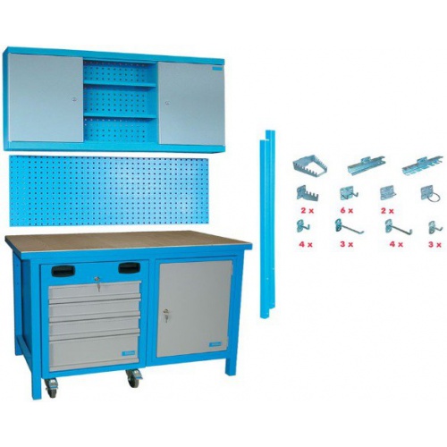 Banc de lucru cu masa si sertare SET MEGA 31 TLG - 00731