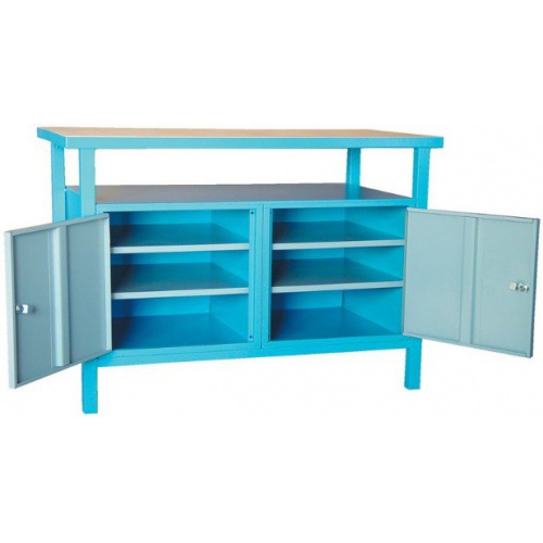 Banc de lucru cu rafturi si usi gude P 1200 TT - 40924